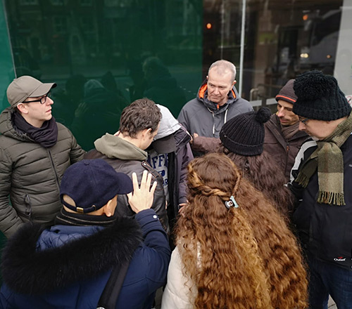 Europe Students Praying on the Streets